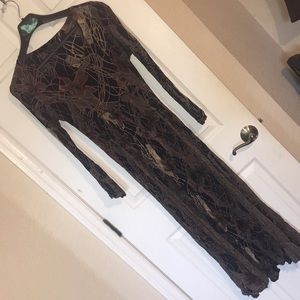 Womens brown & black dress